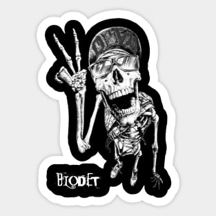 obey skull Blodet Sticker